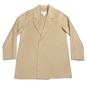 Rachel Zoe Women's Wool Blend Long Cardigan Coats Size L Beige